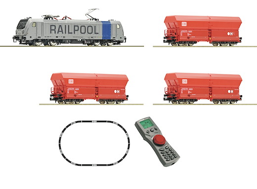 Digitales Startset: Elektrolokomotive BR 187, Railpool, mit Güterzug, DB AG, Privatbahn