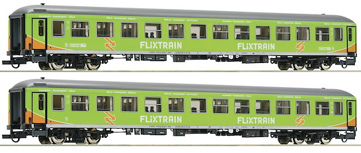 2-tlg. Set: Personenwagen, Flixtrain