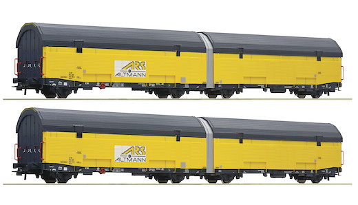 2-tlg. Set: Autotransportwagen, ARS Altmann, Privatbahn