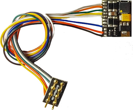Funktionsdecoder mit 8 Ausgängen, Lichtwechsel, SUSI sowie vielen Effekten, Schnittstelle NEM652, H0/TT