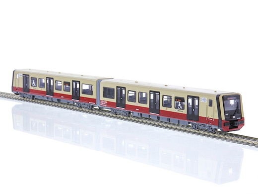 Stadler/Siemens BR 483 Fahrmodell 100 Jahre S-Bahn Berlin 483 008 2tlg. Viertelzug, 1:87