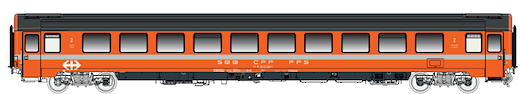 SBB UIC Z1 Bpm  orange  Ep V
