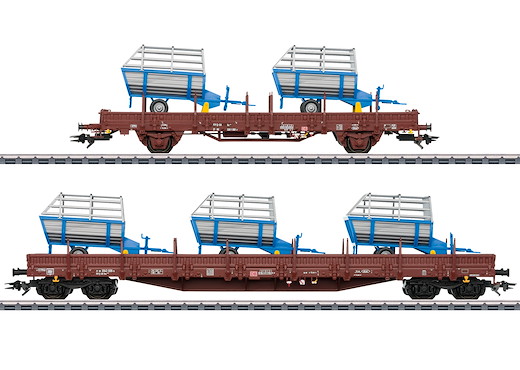 Güterwagen-Set 2 Landwirtschaftliche Geräte, DB