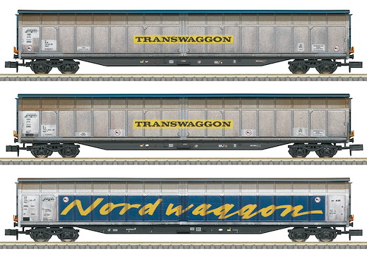 Schiebewandwagen-Set "Transwaggon", DB