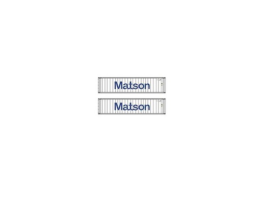 Set di 2 Container 40" Frigo HC Matson, Weiss, Schrift Blau