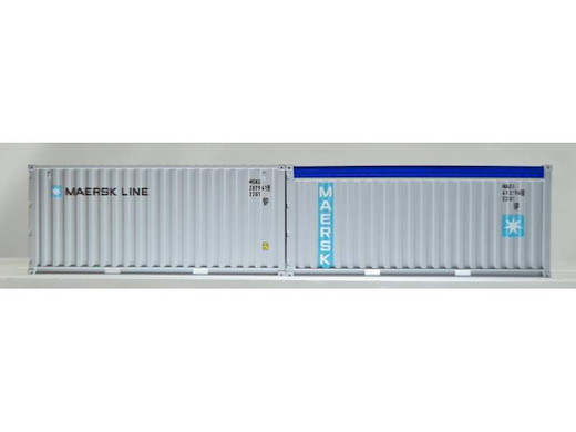 Set 2 Container 20' Maersk OT fascia azzurra + Maersk LC Schrift piccola