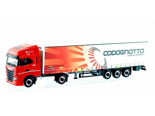 "Codognotto" Iveco S-Way + Sattelauflieger mit Plane Weiss/Rot