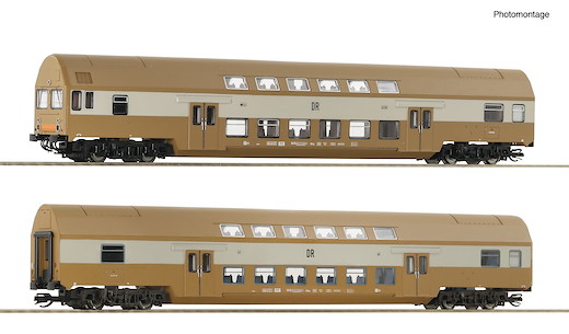 2-tlg. Set 1: Doppelstockwagen, DR