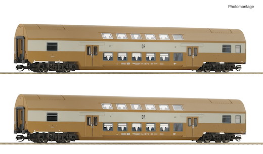 2-tlg. Set 2: Doppelstockwagen, DR