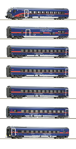 7-tlg. Set: Nightjet, ÖBB