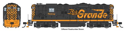 GP9 Hi Hood DCC DRGW 5903, D&RGW