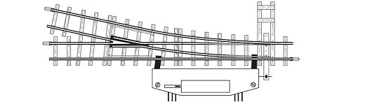 12° elektr. Weiche rechts, 147mm, R 517