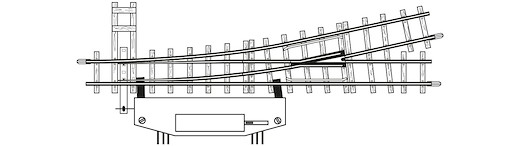 12° elektr. Weiche links, 147mm, R 517