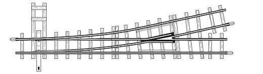 H0e 12° Weiche links, 147mm, R 515