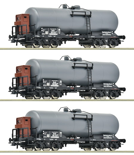 3-tlg. Set: Kesselwagen, DRG