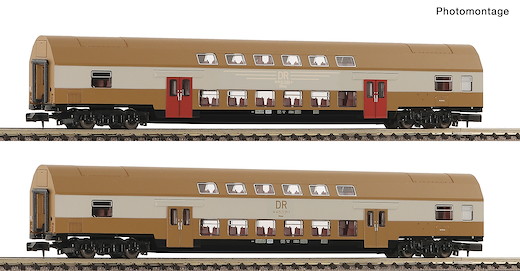 2-tlg. Set 2: Doppelstockwagen, DR
