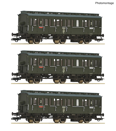 3-tlg. Set: Abteilwagen, PKP
