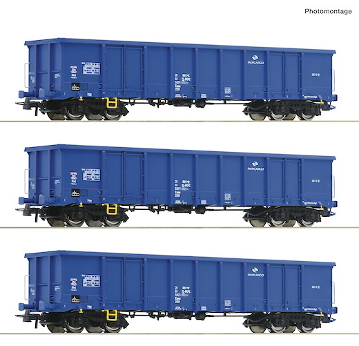 3-tlg. Set: Offene Güterwagen, PKP Cargo
