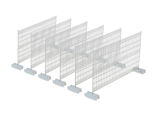 Temporäre Zäune mit Betonfüßen (6 St.)