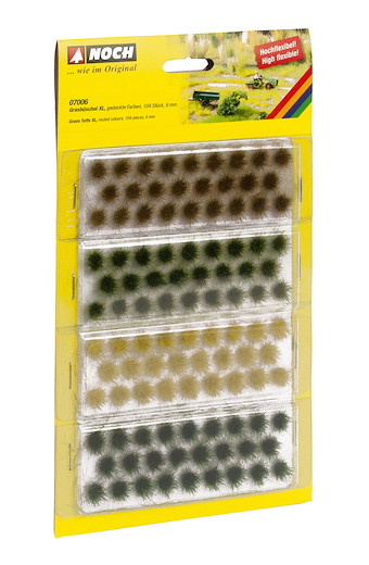 Grasbüschel XL gedeckte Farben, 104 Stück, 9 mm