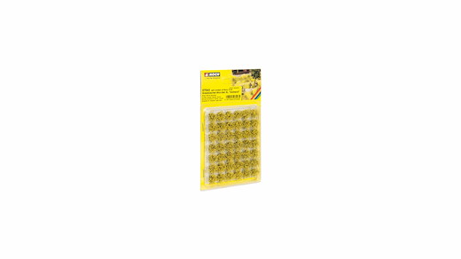 Mini-Set XL Grasbüschel blühend gelb veredelt, 42 Stück, 9 mm