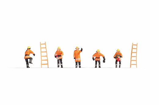 Feuerwehr (orange Schutzanzüge)