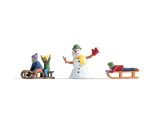 Spur 0 Kinder im Schnee