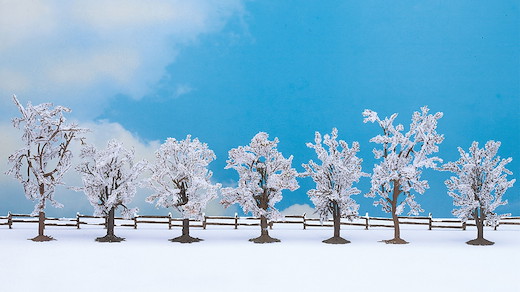 Winter-Bäume, 7 Stück