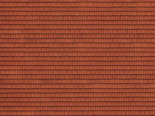 3D-Kartonplatte  Dachziegel rot
