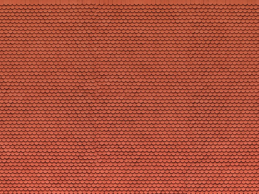 3D-Kartonplatte  Biberschwanz rot