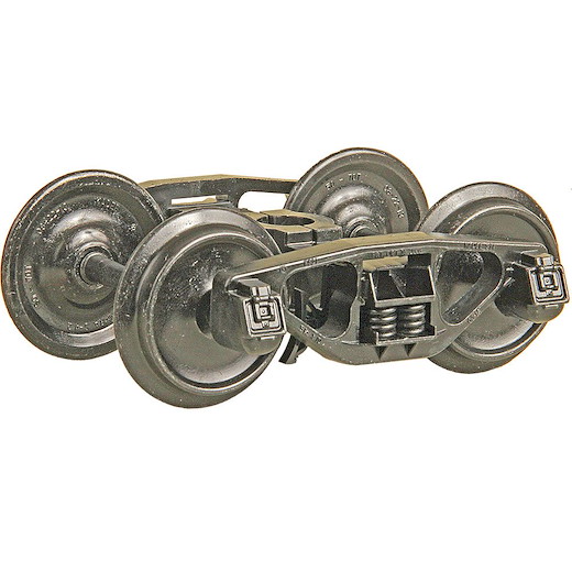 #971 Large Scale, G Scale (1:29) AAR Bettendorf Style Metal Trucks with 33" Smooth Back Metal Wheels