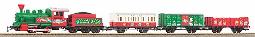 Start-Set mit Bettung Weihnachtszug Dampflok mit Tender