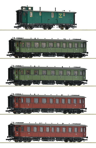 5-tlg. Set: Schnellzug, K.W.St.E.