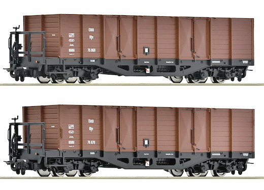 2-tlg. Set: Offene Güterwagen, ÖBB