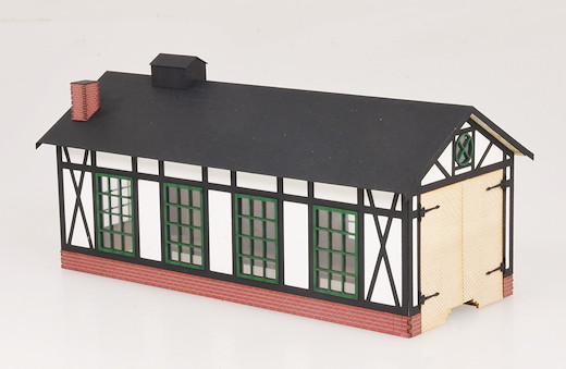 Bausatz Schmalspur-Fachwerk-Lokschuppen