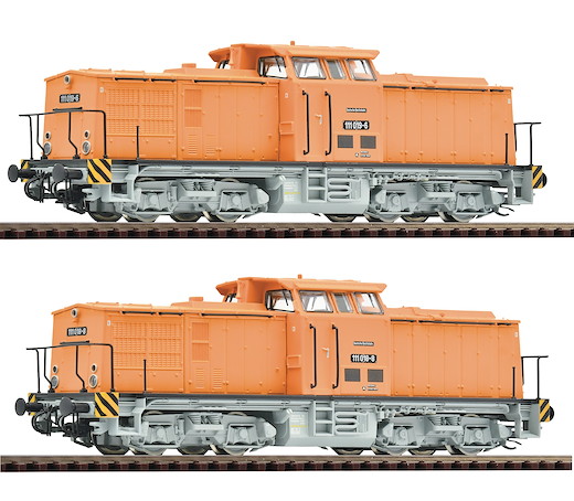 2-tlg Set: Diesellokomotiven 111 018-8 und 111 019-6, DR