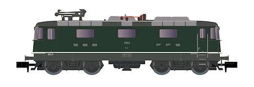 SBB E-Lok Re 4/4 II 11142 grün, Ep.V
