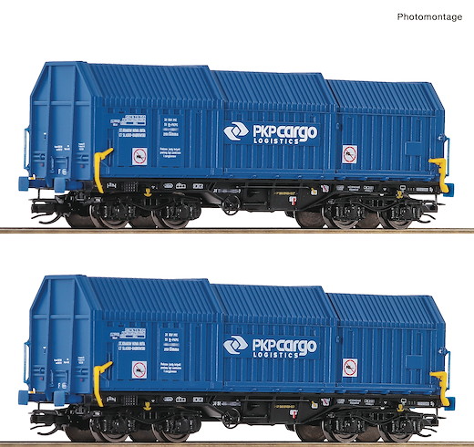 2-tlg. Set: Teleskophaubenwagen, PKP Cargo