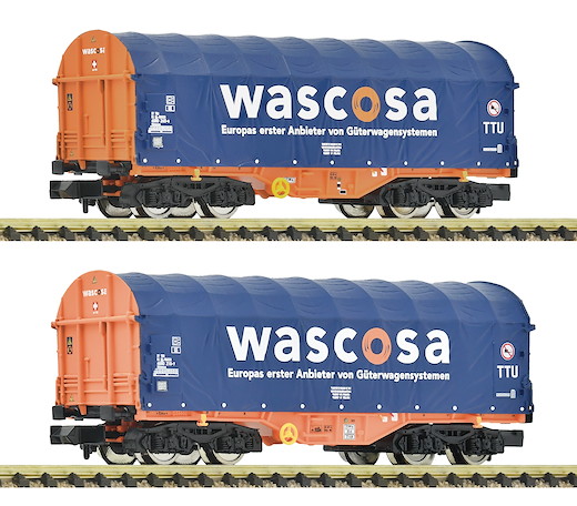 2-tlg. Set: Schiebeplanenwagen, Wascosa