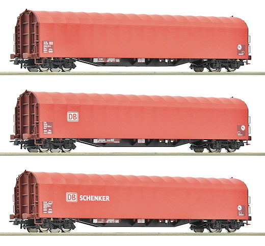 3-tlg. Set: Schiebeplanenwagen, DB AG