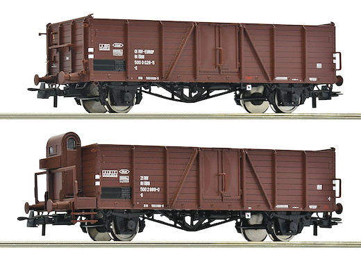 2-tlg. Set: Offene Güterwagen, ÖBB