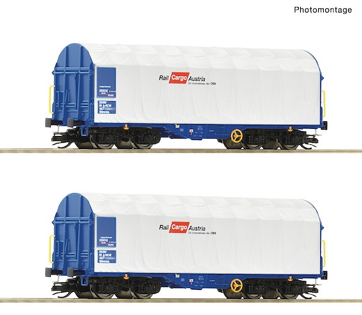 2-tlg. Set: Schiebeplanenwagen, ÖBB/RCW