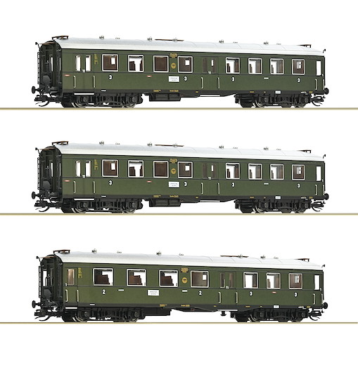 3-tlg. Set: Personenwagen „Altenberg“, DRG