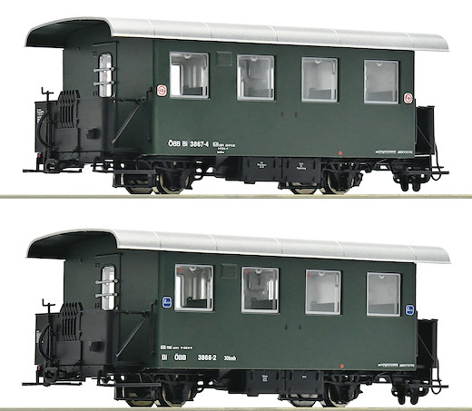 2-tlg. Set: Schmalspur-Personenwagen, ÖBB