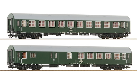 2-tlg. Set 2: Reisezugwagen, DR