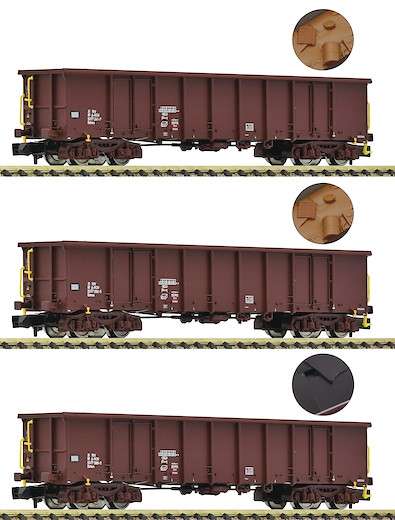 3-tlg. Set: Offene Güterwagen, ÖBB