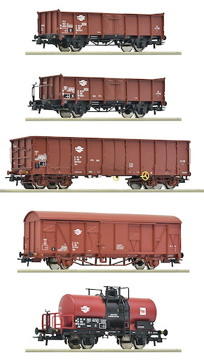 5-tlg. Set: Güterzug, MAV, GySEV