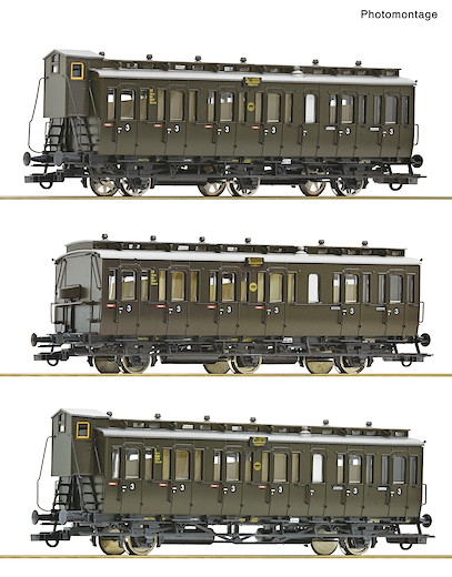 3-tlg. Set: Personenwagen, DRG
