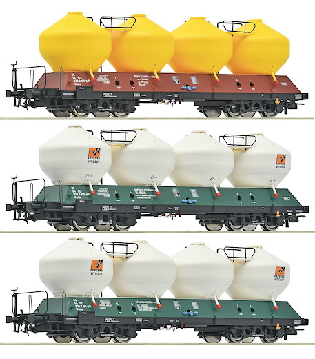 3-tlg. Set: Silowagen, CD, Privatbahn