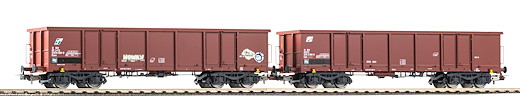 2er Set Offene Güterwagen Eaos mit Graffiti FS VI